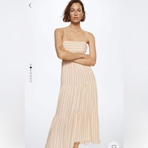 Mango Flowy Striped Dress